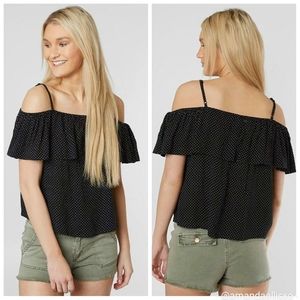 Billabong Summer Sunsets Polka Dot Cold Shoulder